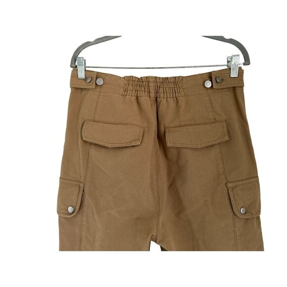 Avec Les Filles Cargo Pants High Rise Straight Leg Khaki Beige Size Med - Picture 5 of 11